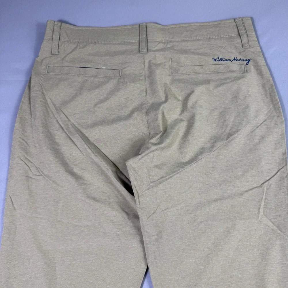William Murray Golf Pants Mens 34 Tan Straight Fit Stretch Performance‎ NWT